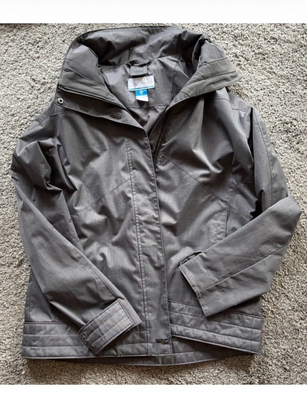 Ladies Columbia Dark Gray Omnitech Jacket Large